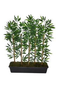 Yapay Bambu Seperatör Antrasit Saksılı 100 Cm