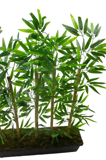 Yapay Bambu Seperatör Antrasit Saksılı 100 Cm