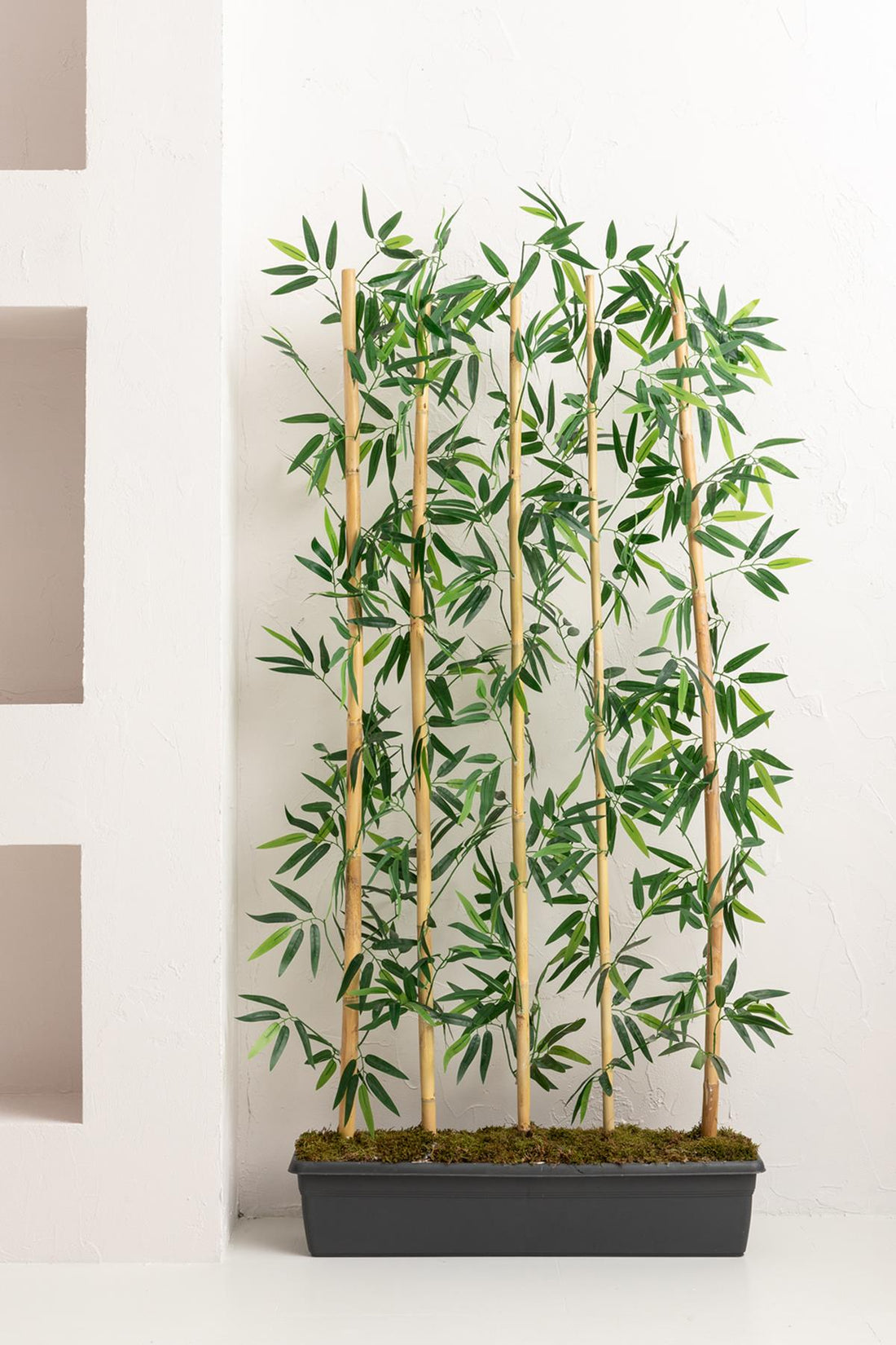 Yapay Bambu Seperatör Antrasit Saksılı 180 Cm