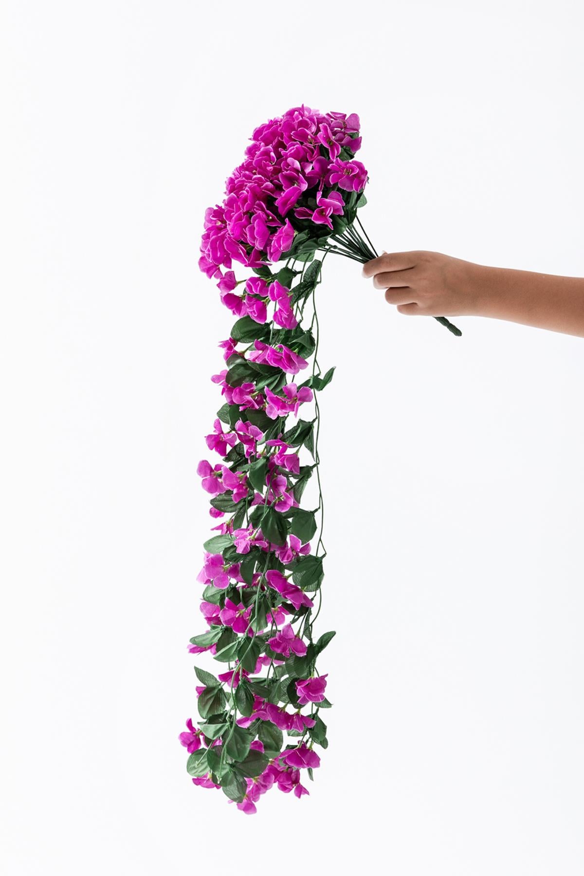 Yapay Begonvil Çiçeği 75 cm Lila  22 dal