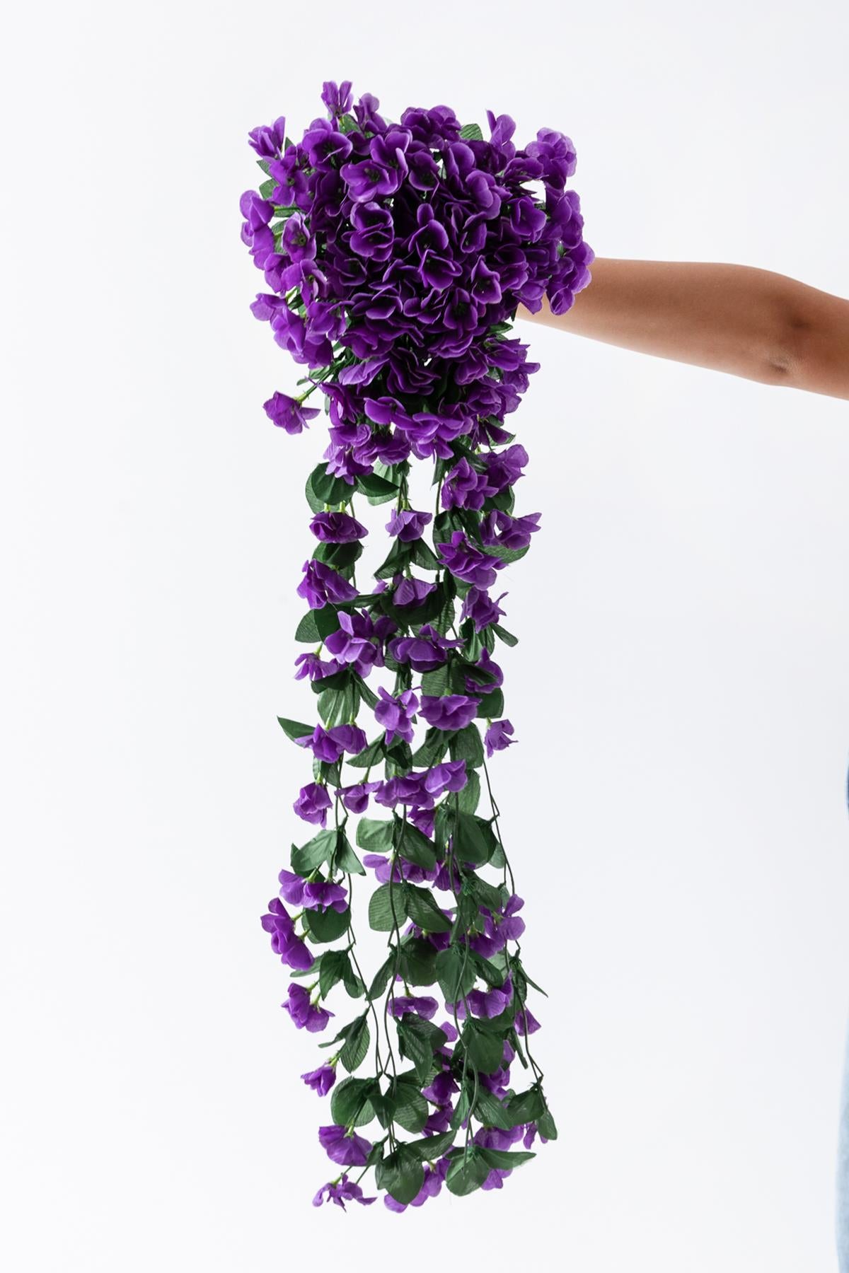 Yapay Begonvil Çiçeği 75 cm Mor 22 dal