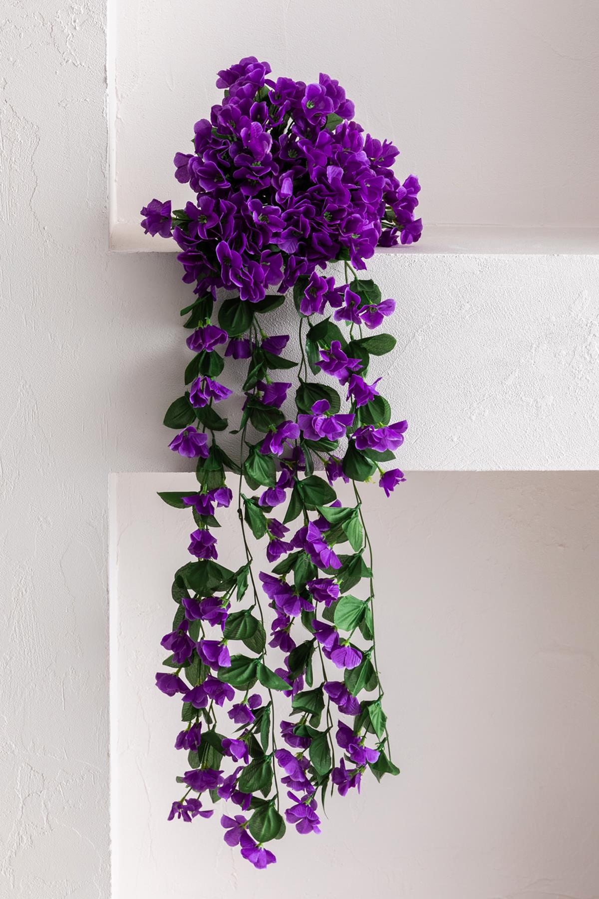 Yapay Begonvil Çiçeği 75 cm Mor 22 dal