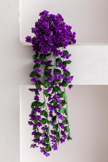 Yapay Begonvil Çiçeği 75 cm Mor 22 dal