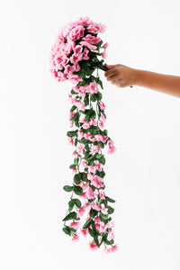 Yapay Begonvil Çiçeği 75 cm Pembe 22 dal