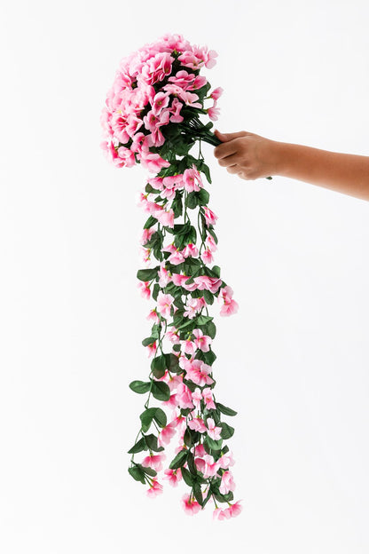 Yapay Begonvil Çiçeği 75 cm Pembe 22 dal