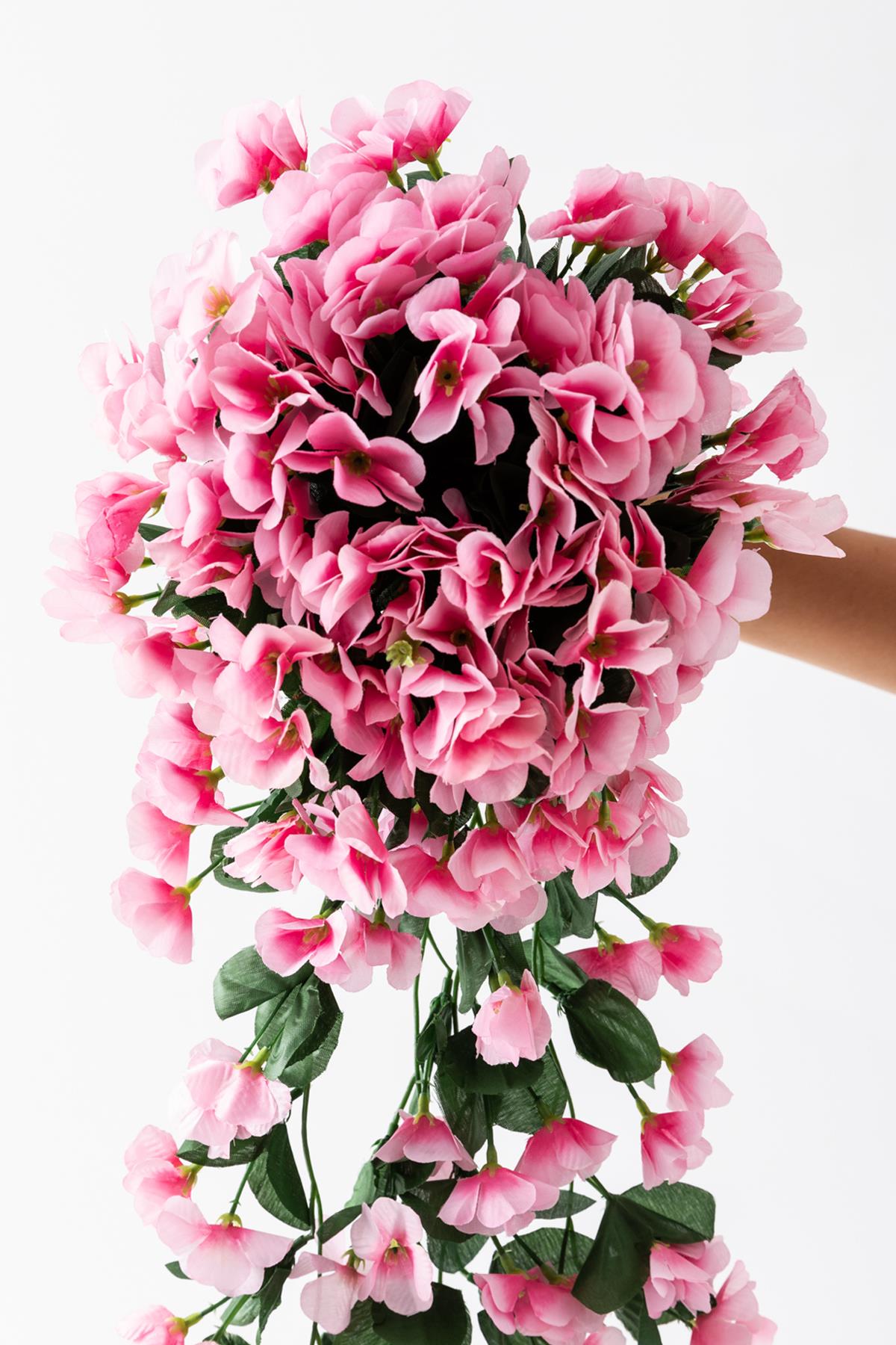 Yapay Begonvil Çiçeği 75 cm Pembe 22 dal