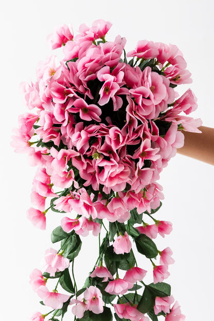 Yapay Begonvil Çiçeği 75 cm Pembe 22 dal