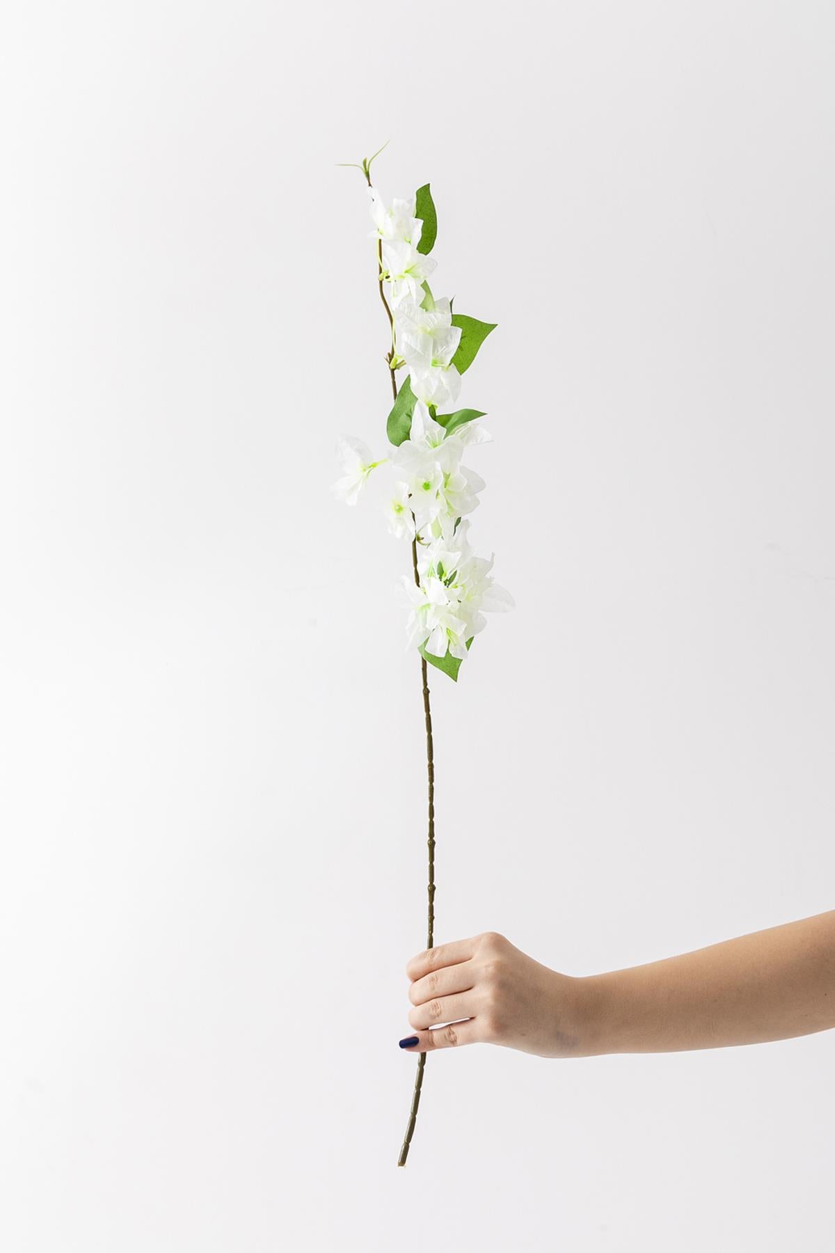 Yapay Begonvil Dalı 80 cm Beyaz