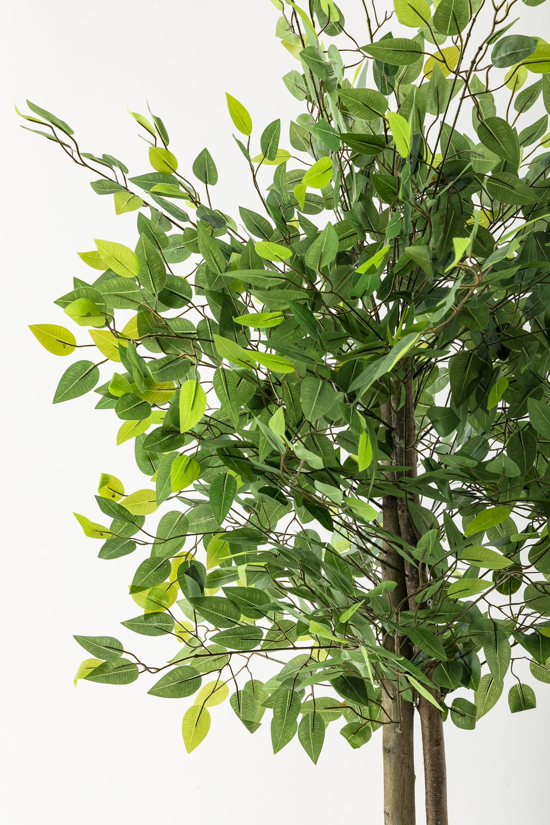 Yapay Benjamin Ağacı 160 Cm Siyah Gümüş Metal Saksı