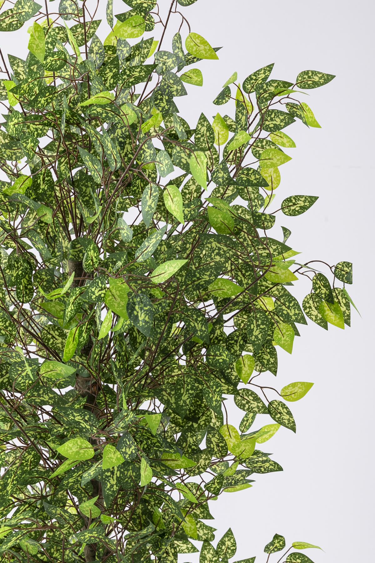 Yapay Benjamin Ağacı 180 Cm 108 Dal Alacalı Yeşil