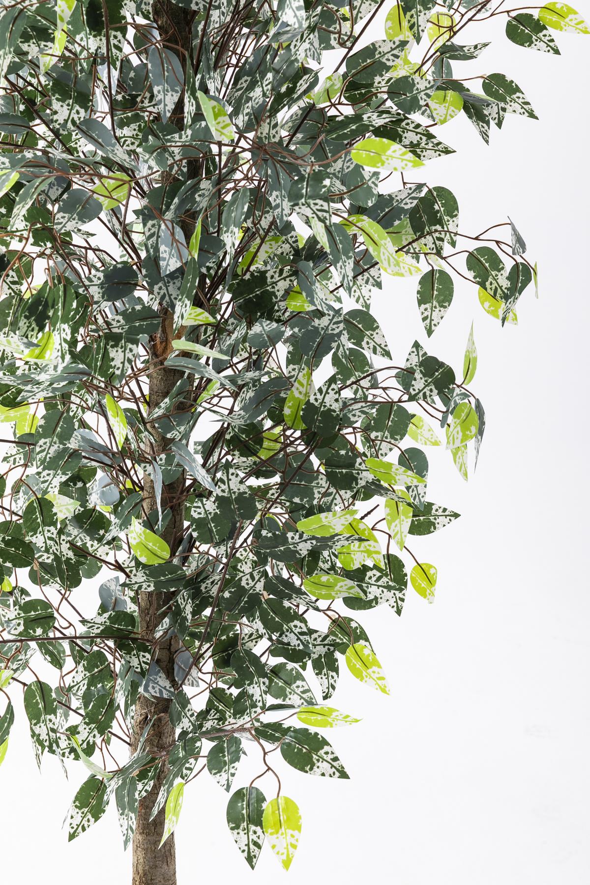 Yapay Benjamin Ağacı 180 Cm 108 Dal Yeşil Beyaz