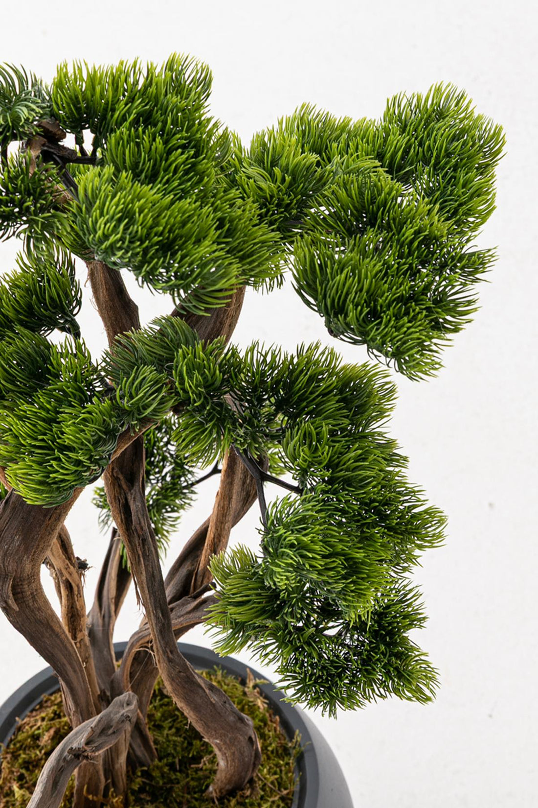 Yapay Bonsai 100 Cm 10 Dal Küre Gri Küre