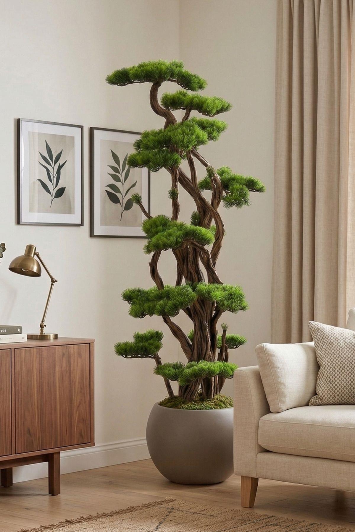 Yapay Bonsai 150 Cm 20 Dal Küre Saksı