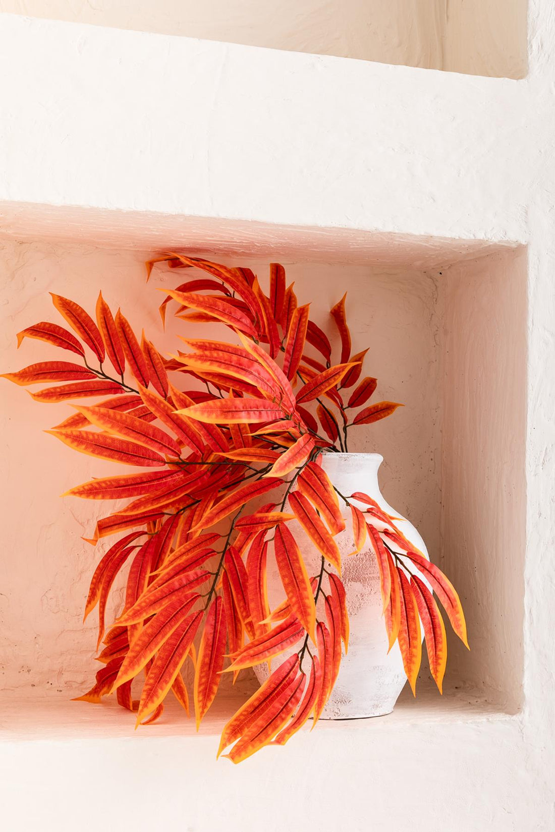 Yapay Büyük Renkli Yaprak 40 Cm 12 Dal