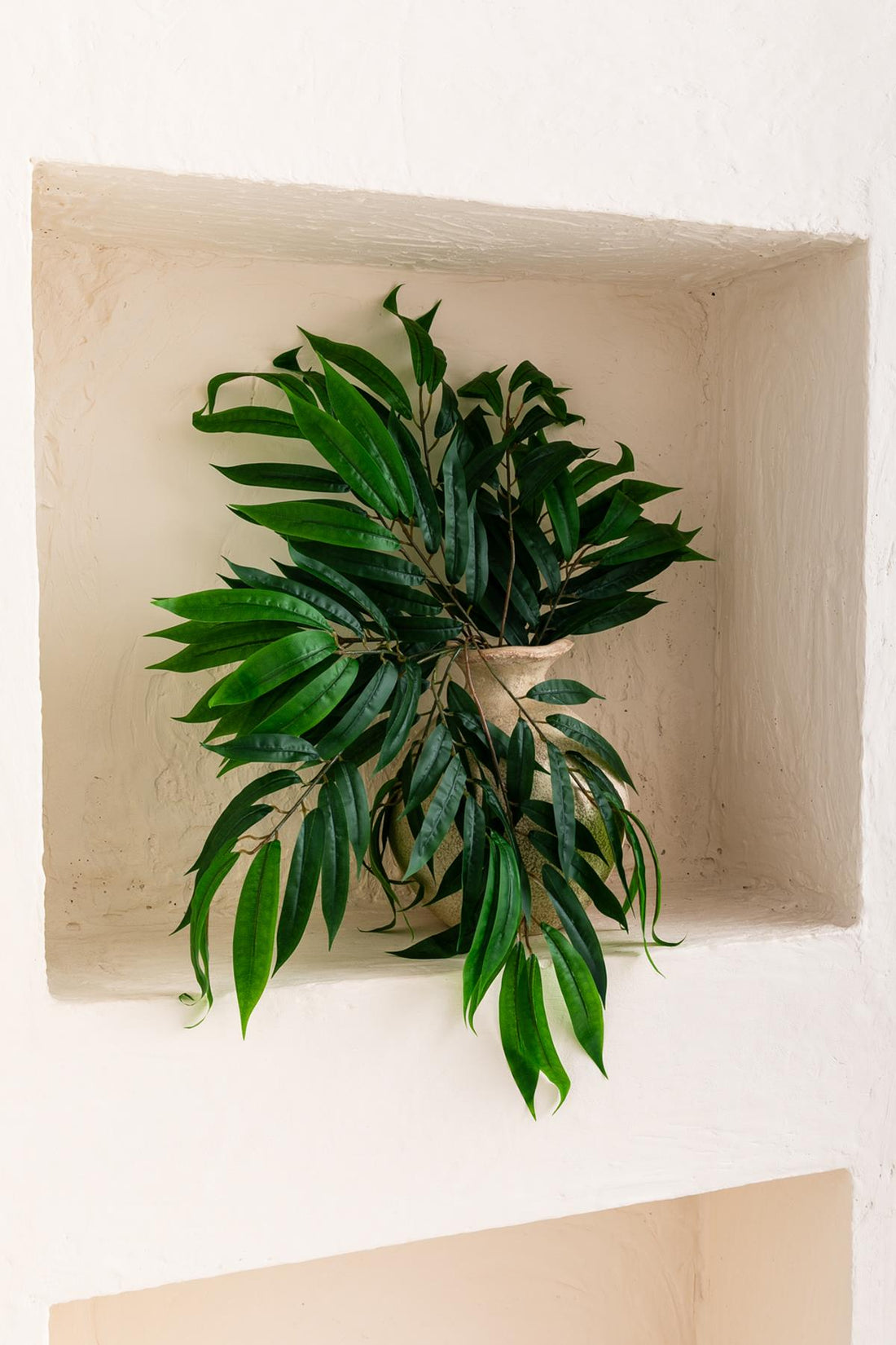 Yapay Büyük Renkli Yaprak 40 Cm 12 Dal Yeşil