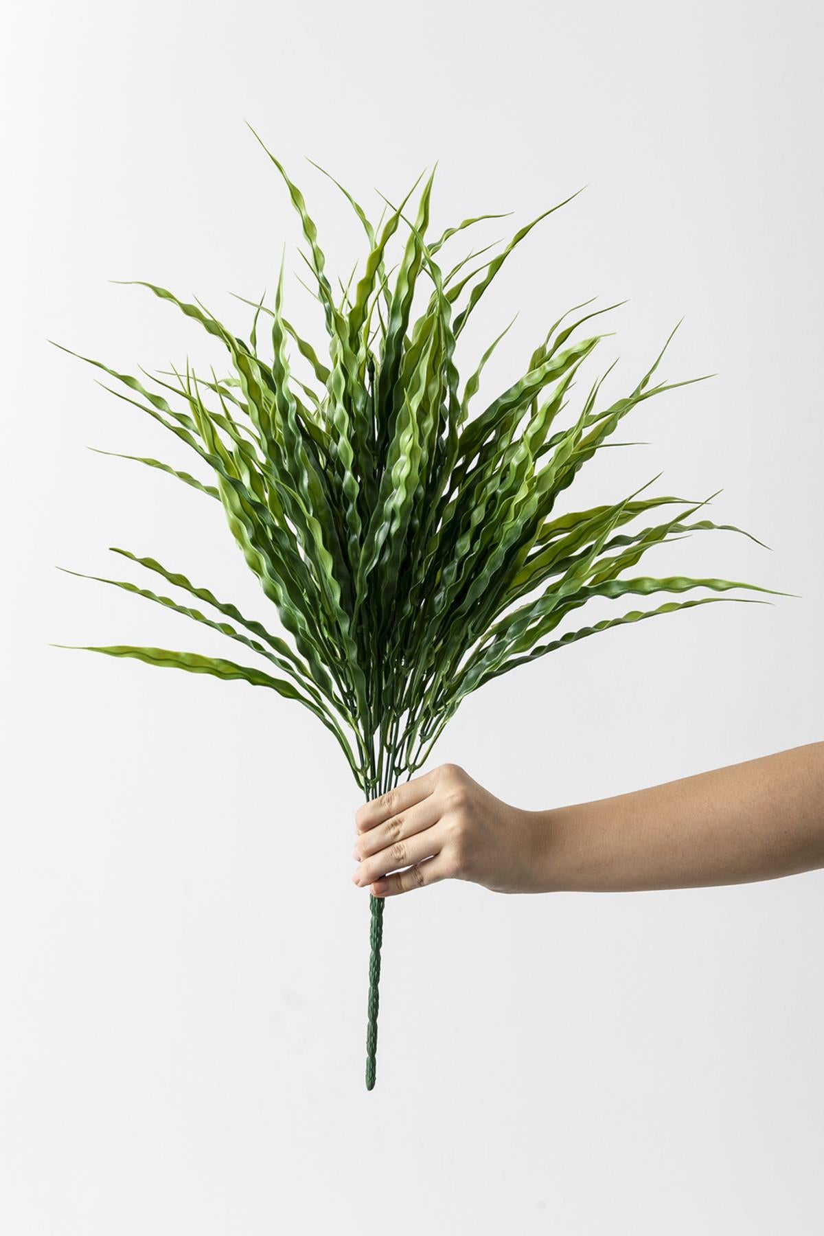 Yapay Büyük Saz Demeti Açık Yeşil 60 Cm 10 Dal