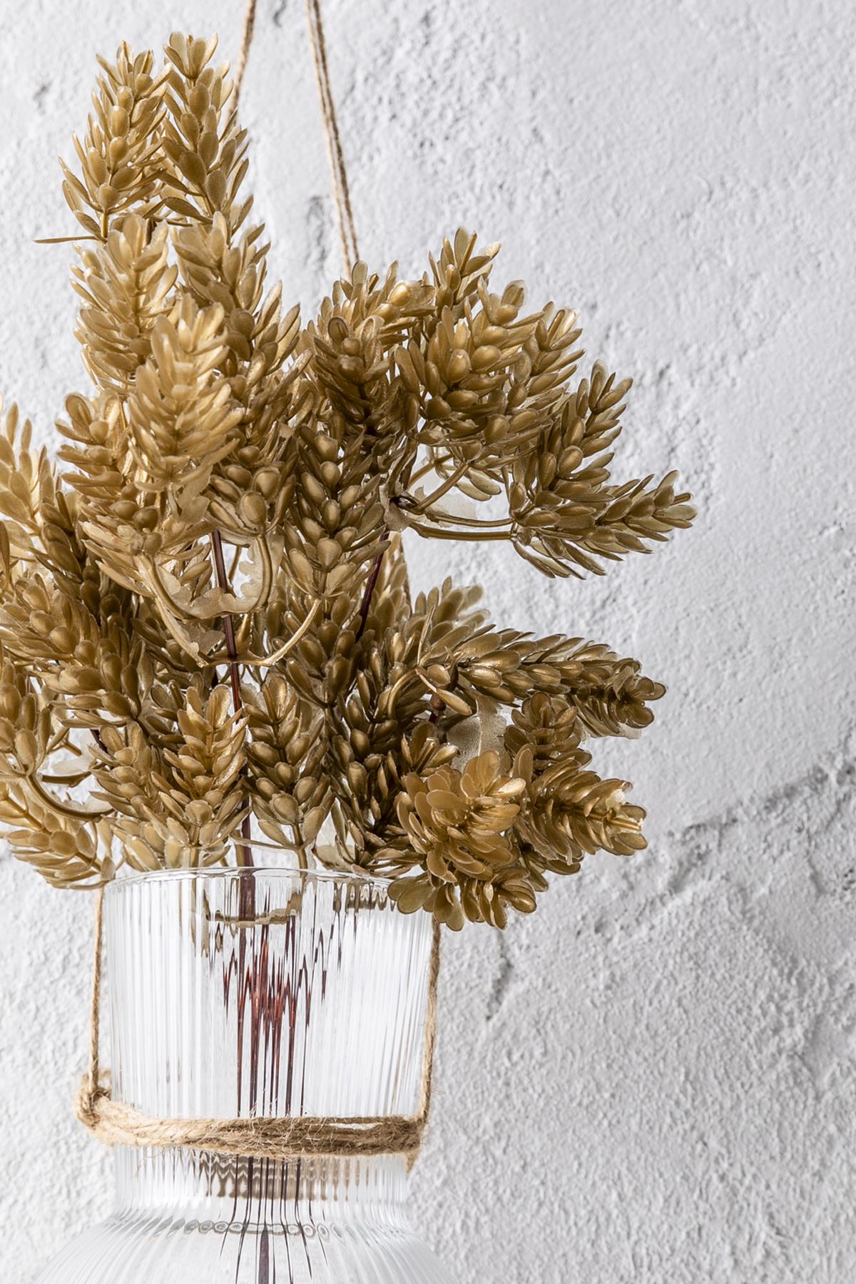 Yapay Çamdalı Demeti Gold 30 Cm 5 Dal(Uv)