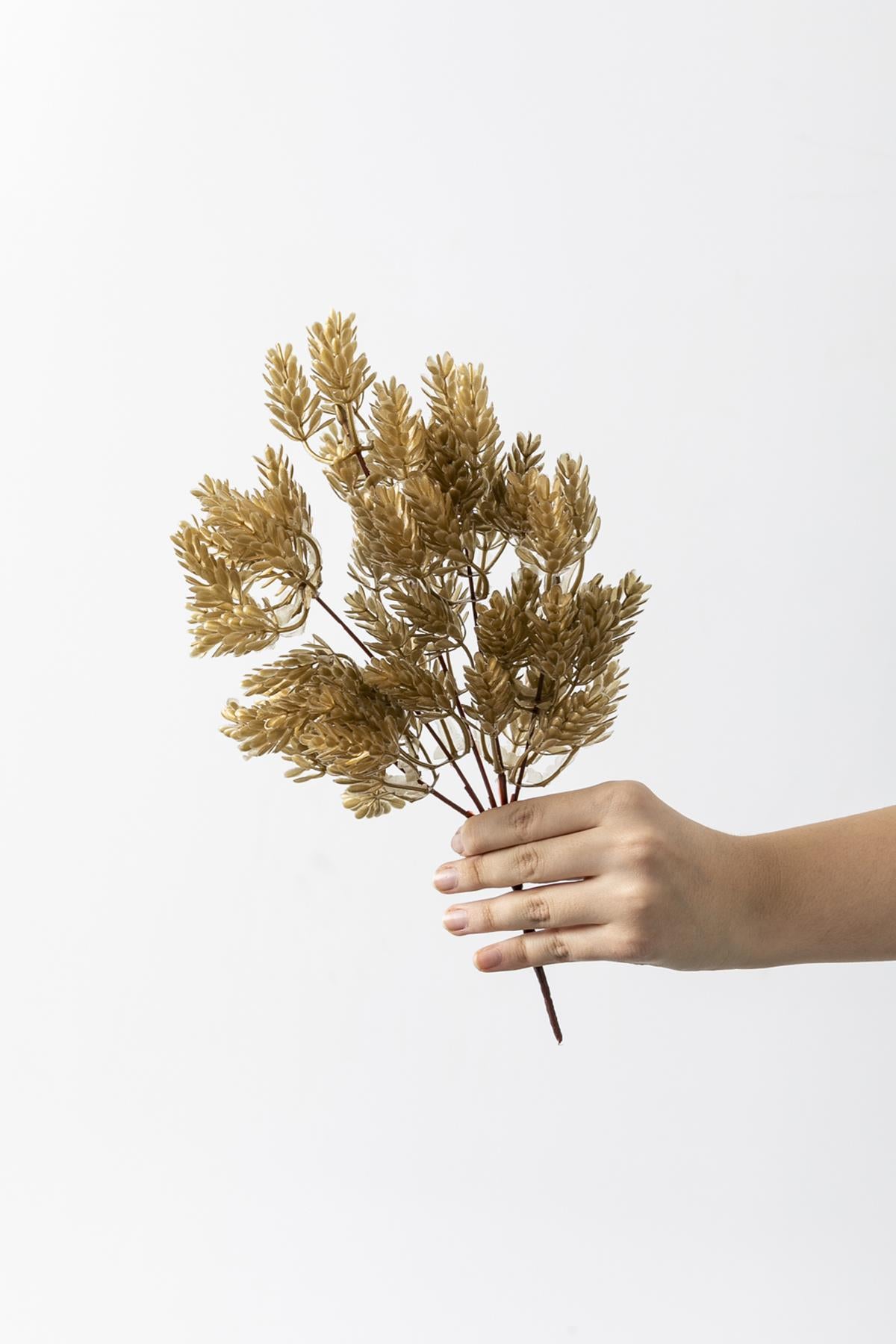 Yapay Çamdalı Demeti Gold 30 Cm 5 Dal(Uv)