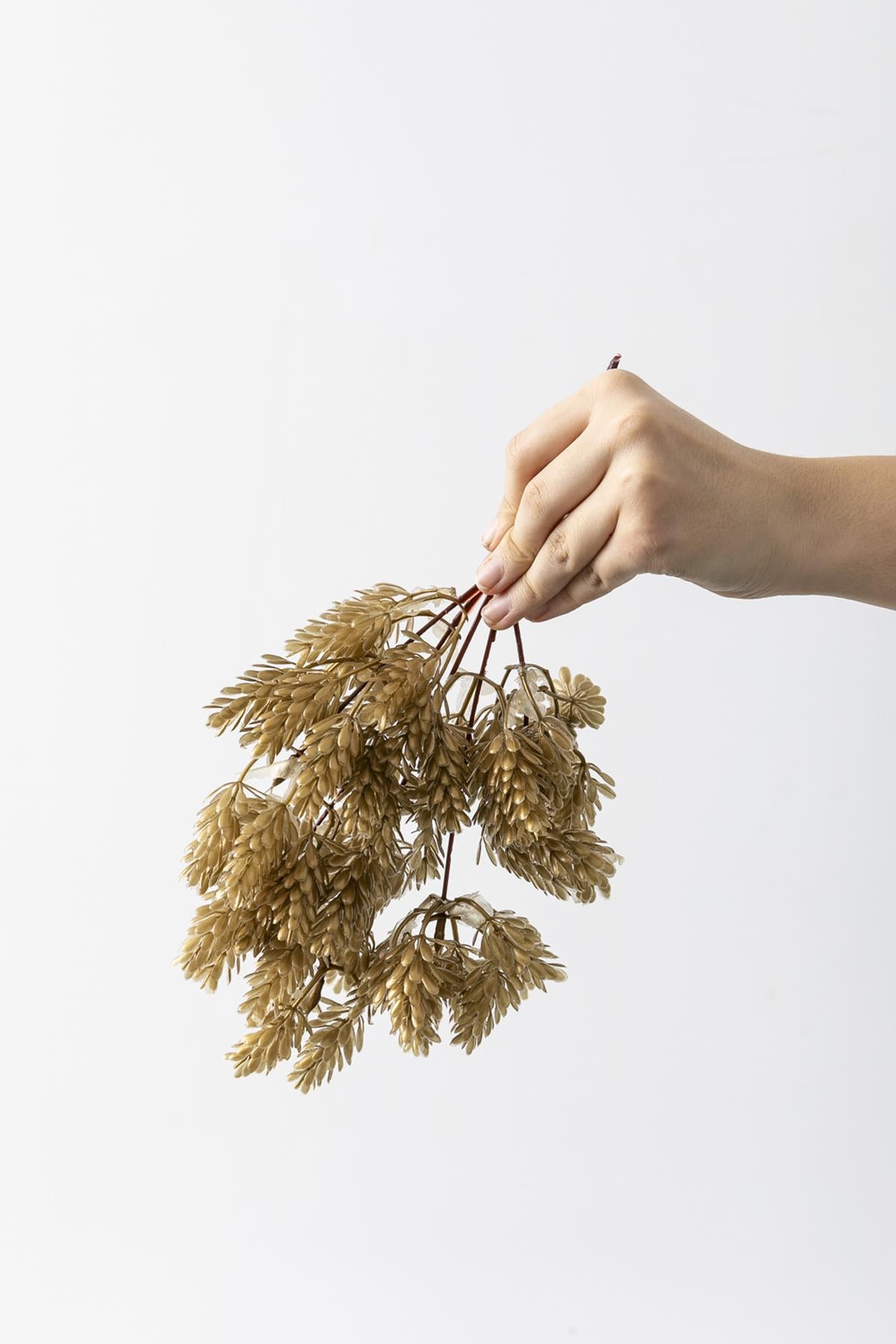 Yapay Çamdalı Demeti Gold 30 Cm 5 Dal(Uv)