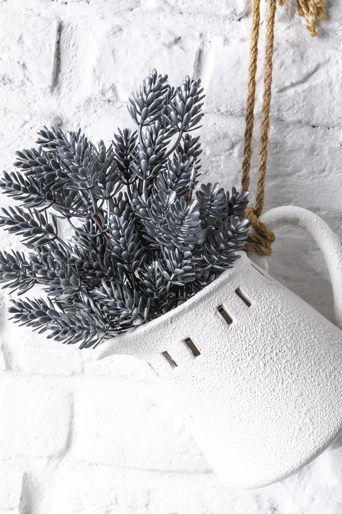 Yapay Çamdalı Demeti Gri 30 Cm 5 Dal(Uv)