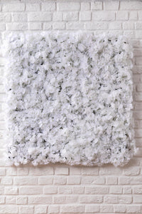 Yapay Çiçek Duvarı 100x100 Beyaz