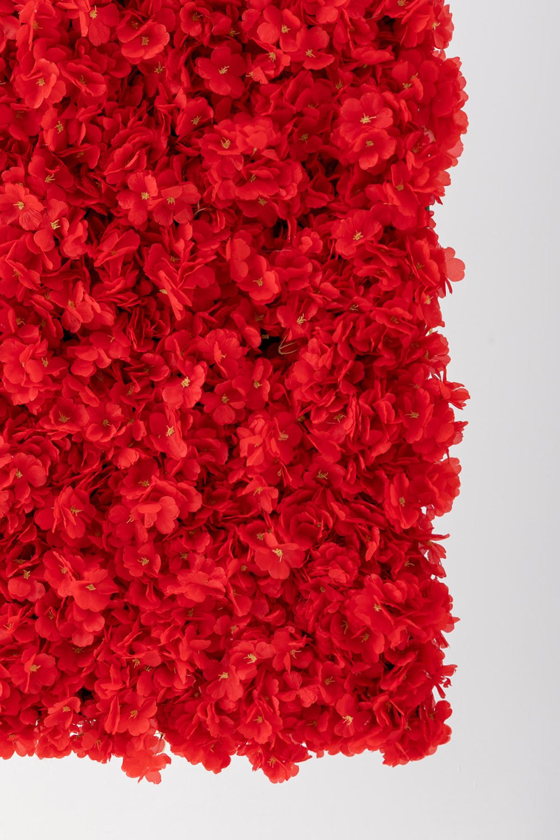 Yapay Çiçek Duvarı 100x100 Kırmızı