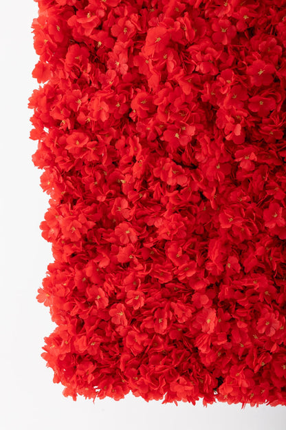 Yapay Çiçek Duvarı 100x100 Kırmızı