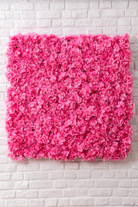 Yapay Çiçek Duvarı 100x100 Pembe