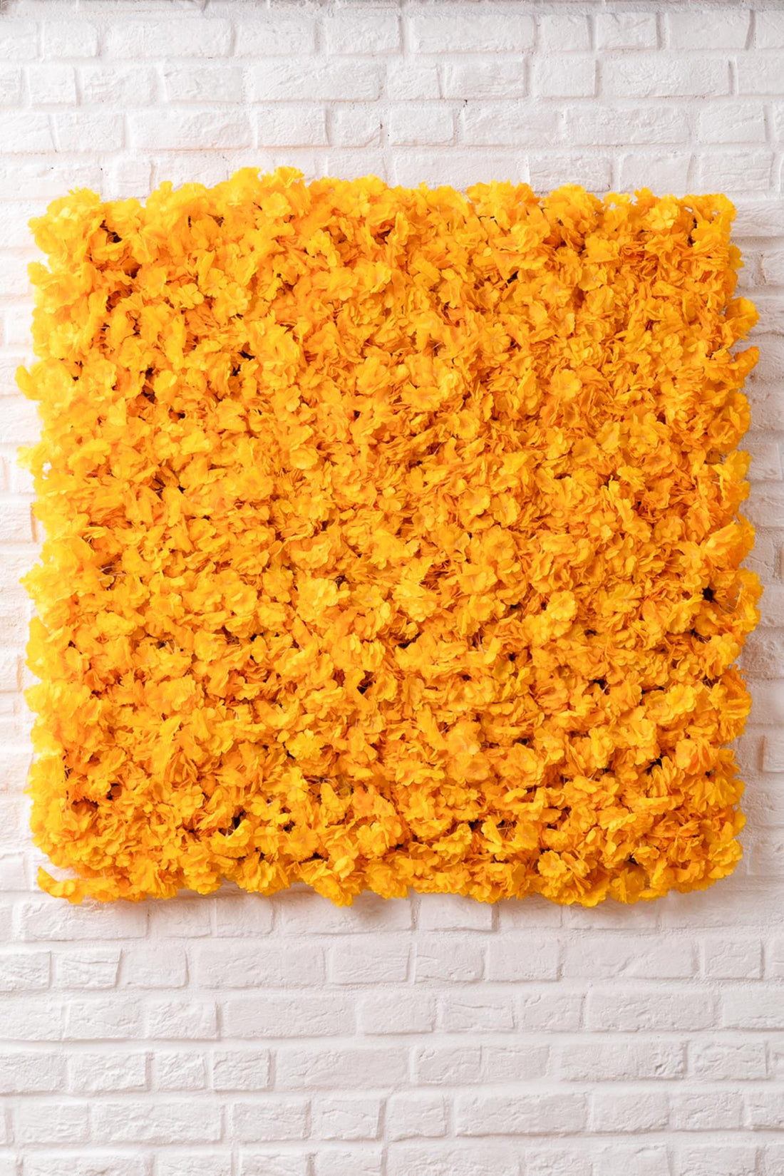 Yapay Çiçek Duvarı 100x100 Turuncu