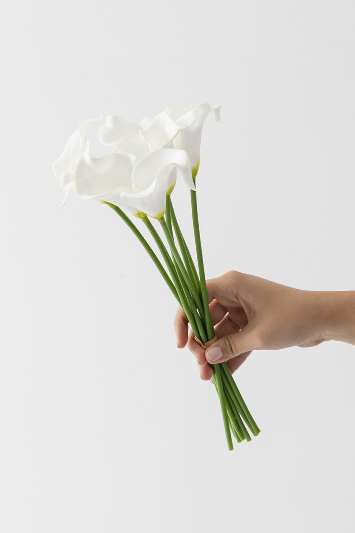 Yapay Çiçek Islak Gerçekçi Doku Gala Çiçeği 8 Dal