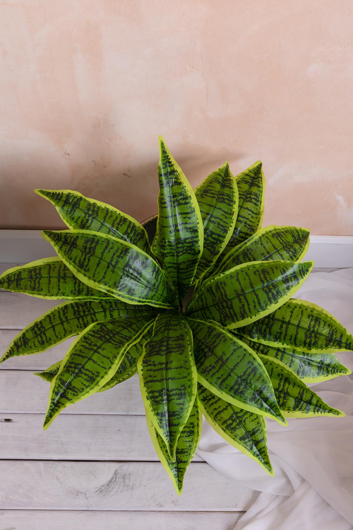 Yapay Çiçek Kılıç Yaprak Aglaonema Bitkisi