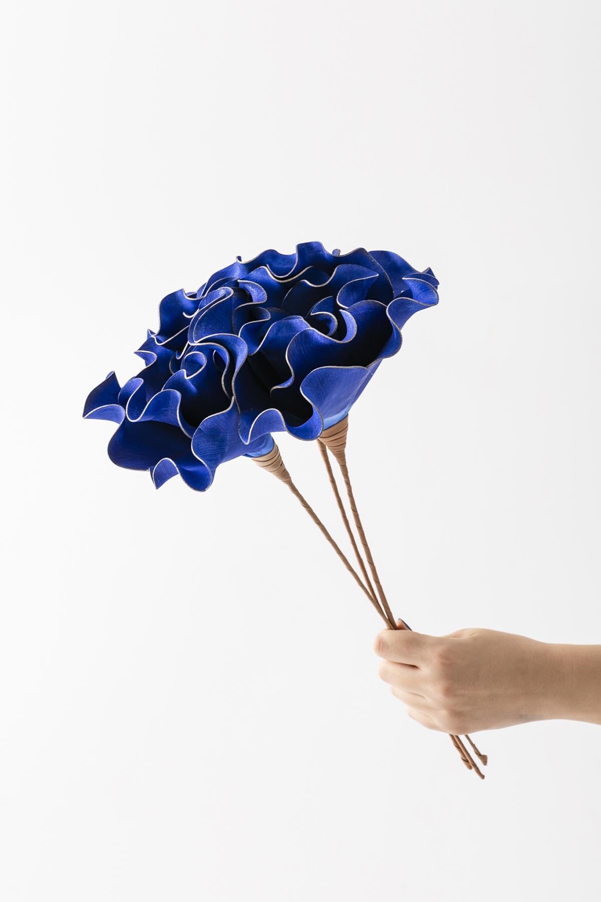 Yapay Çiçek Lateks Koyu Mavi 50 Cm