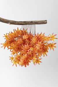 Yapay Çınar Yaprağı Demeti 12'li Sarı