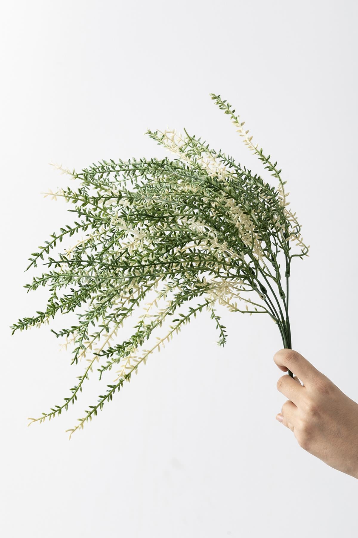 Yapay Cipso Demeti Yeşil Krem 50 Cm 7 Dal(Uv)