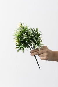 Yapay Defne Demeti Yeşil Beyaz 35 Cm 5 Dal(Uv)