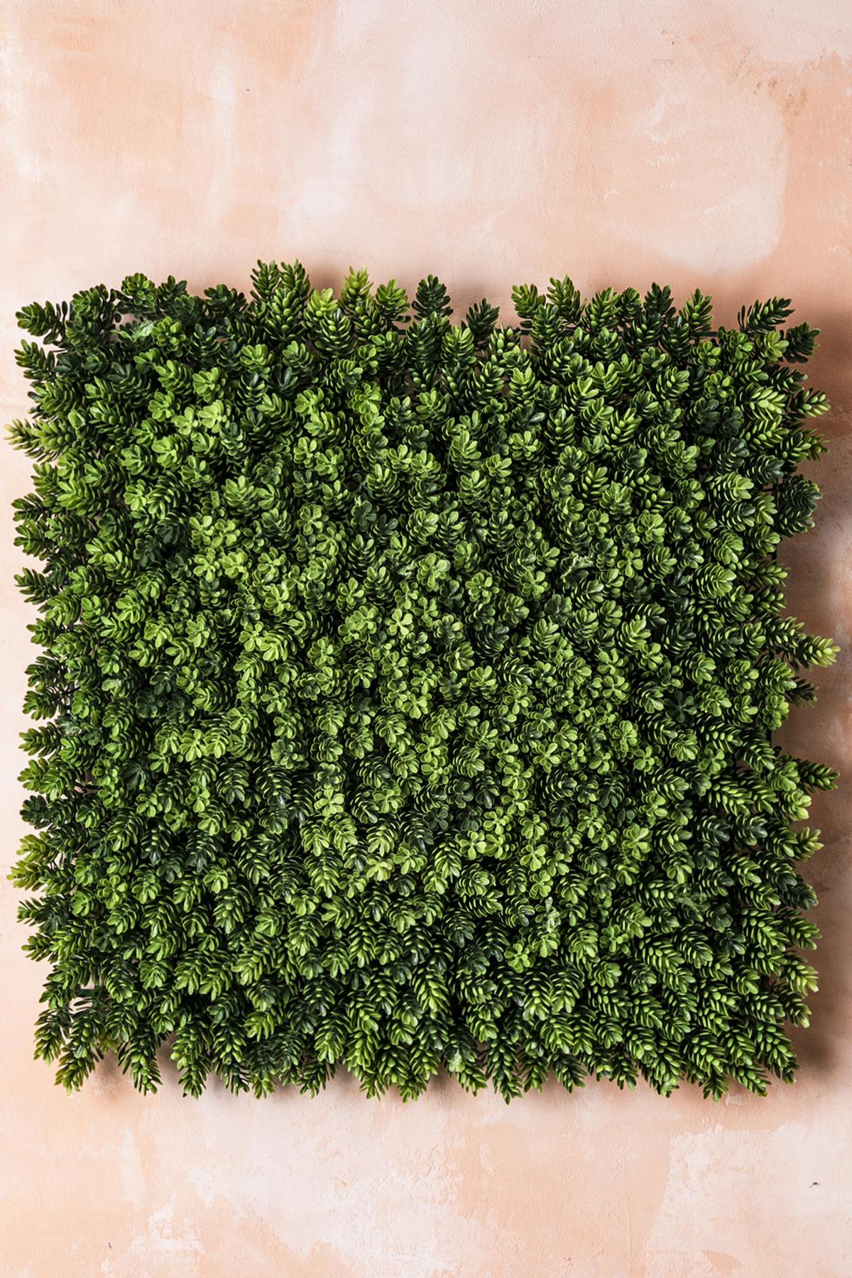 Yapay Duvar Paneli (Uv) Korumalı Çamdalı Yeşil 50*50 (Uv)