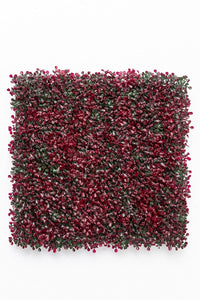 Yapay Duvar Paneli Uv Korumalı Kırmızı Şimşir 50*50