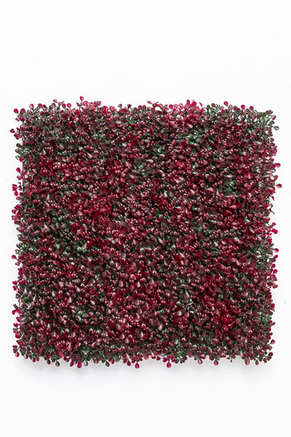 Yapay Duvar Paneli Uv Korumalı Kırmızı Şimşir 50*50
