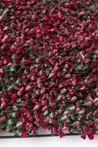 Yapay Duvar Paneli Uv Korumalı Kırmızı Şimşir 50*50