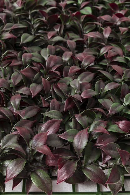 Yapay Duvar Paneli Uv Korumalı Limon Dalı Bordo Yeşil 50*50