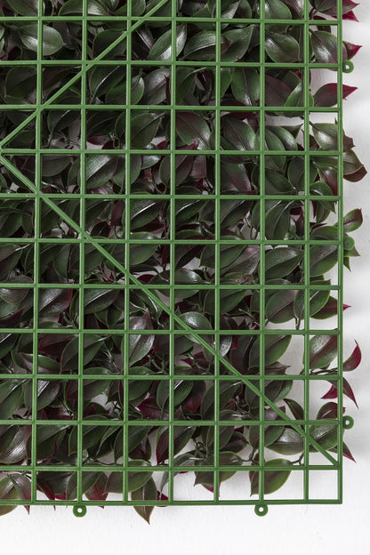 Yapay Duvar Paneli Uv Korumalı Limon Dalı Bordo Yeşil 50*50