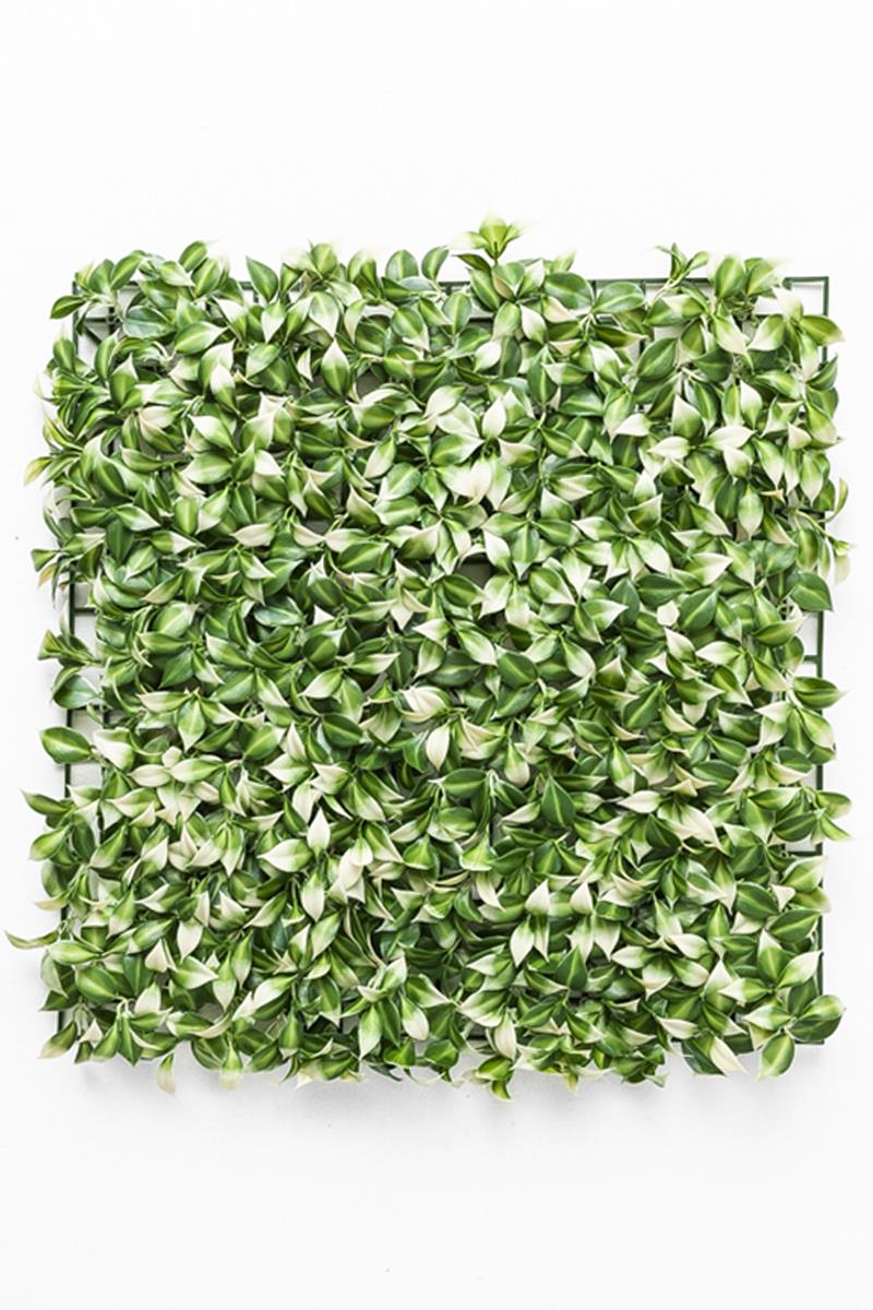Yapay Duvar Paneli Uv Korumalı Limon Dalı Yeşil Beyaz 50*50