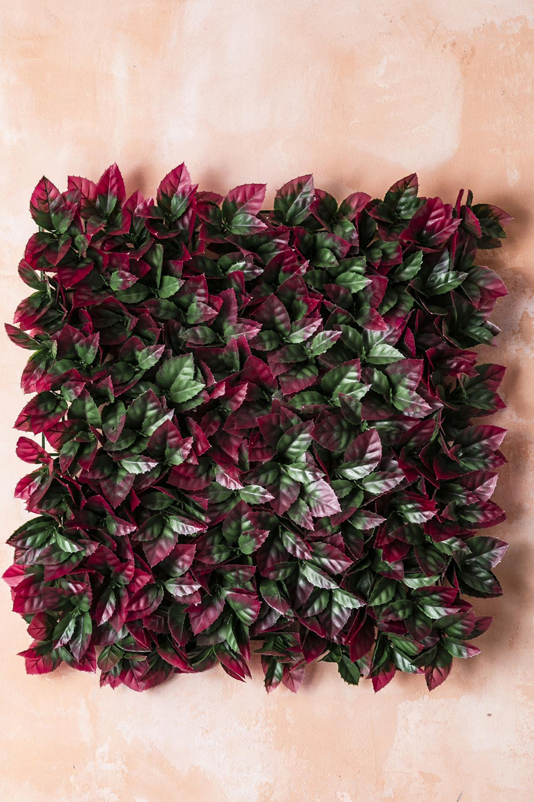 Yapay Duvar Paneli Uv Korumalı Portakal Yaprağı Kırmızı Yeşil 50*50