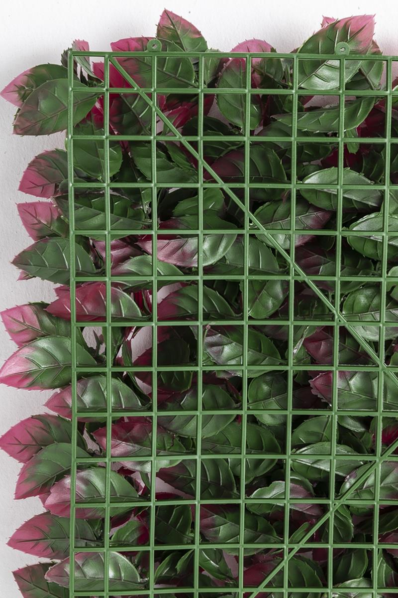 Yapay Duvar Paneli Uv Korumalı Portakal Yaprağı Kırmızı Yeşil 50*50