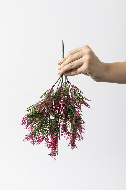 Yapay Fabaca Demeti Yeşil Pembe 35 Cm 5 Dal(Uv)