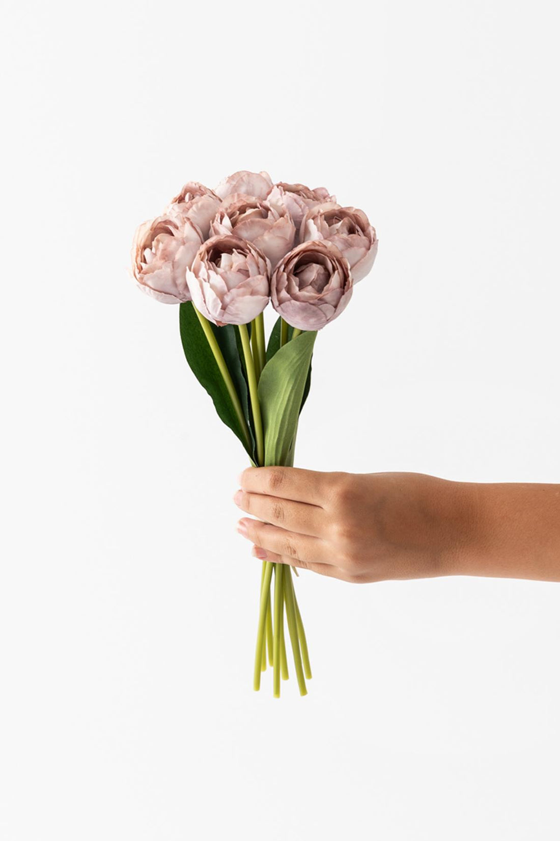 Yapay Gelin Eli Demeti 35 Cm 8 Dal Açık Kahvereng