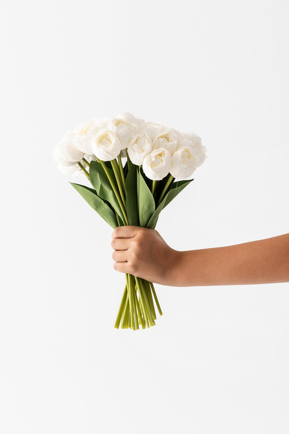 Yapay Gelin Eli Demeti 35 Cm 8 Dal Krem