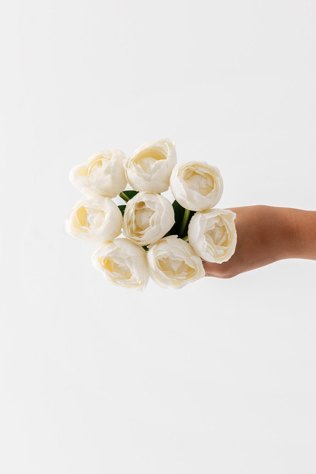 Yapay Gelin Eli Demeti 35 Cm 8 Dal Krem