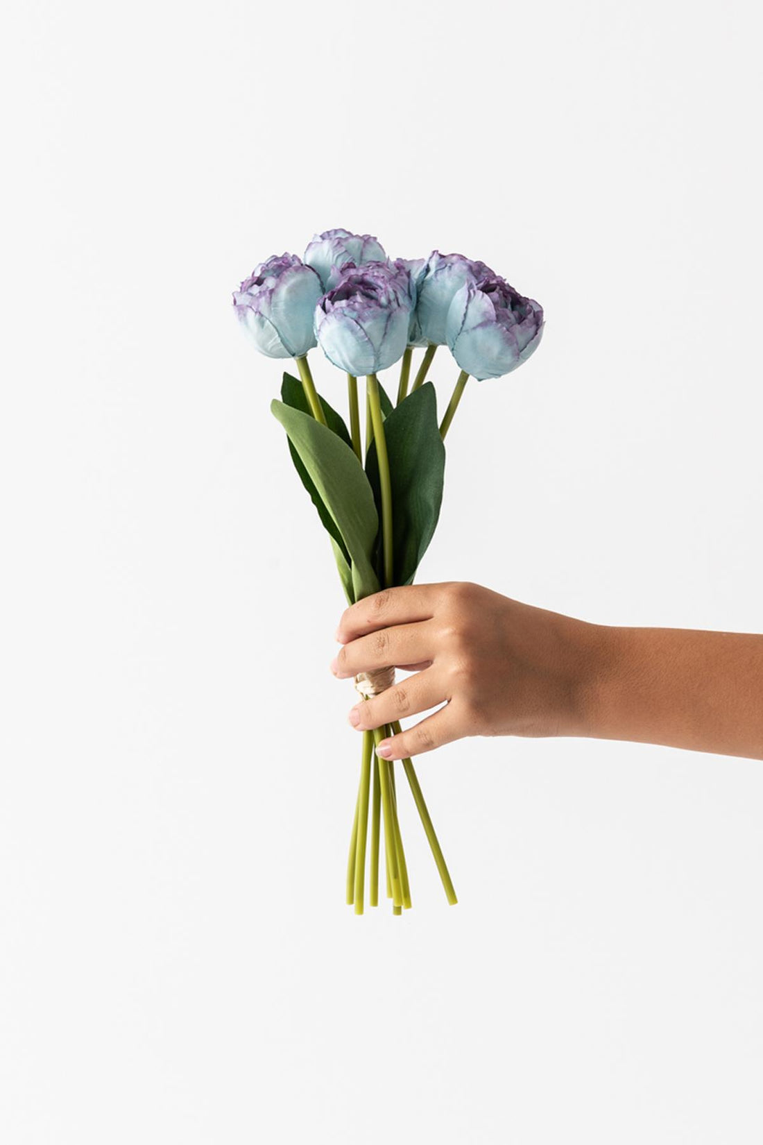 Yapay Gelin Eli Demeti 35 Cm 8 Dal Mavi