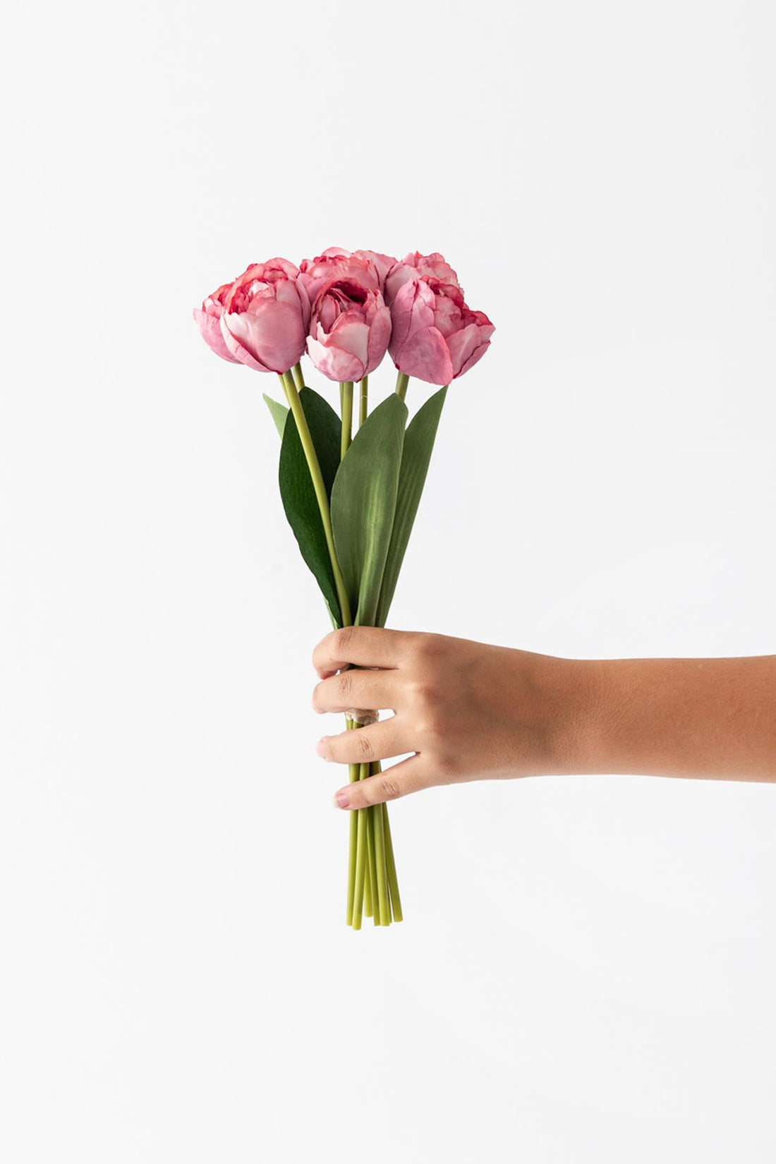 Yapay Gelin Eli Demeti 35 Cm 8 Dal Pembe